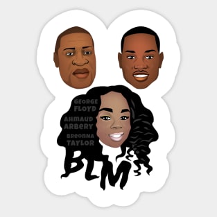 BLM George Floyd Ahmaud Arbery Breonna Taylor Sticker